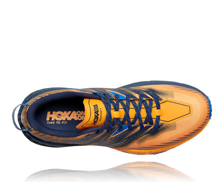 Hoka One One Trainers Mens Orange/Black - Speedgoat 4 - 49073BIOK